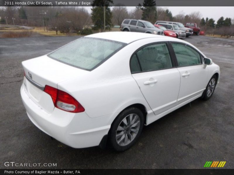Taffeta White / Beige 2011 Honda Civic EX Sedan