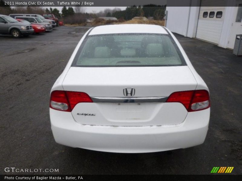 Taffeta White / Beige 2011 Honda Civic EX Sedan