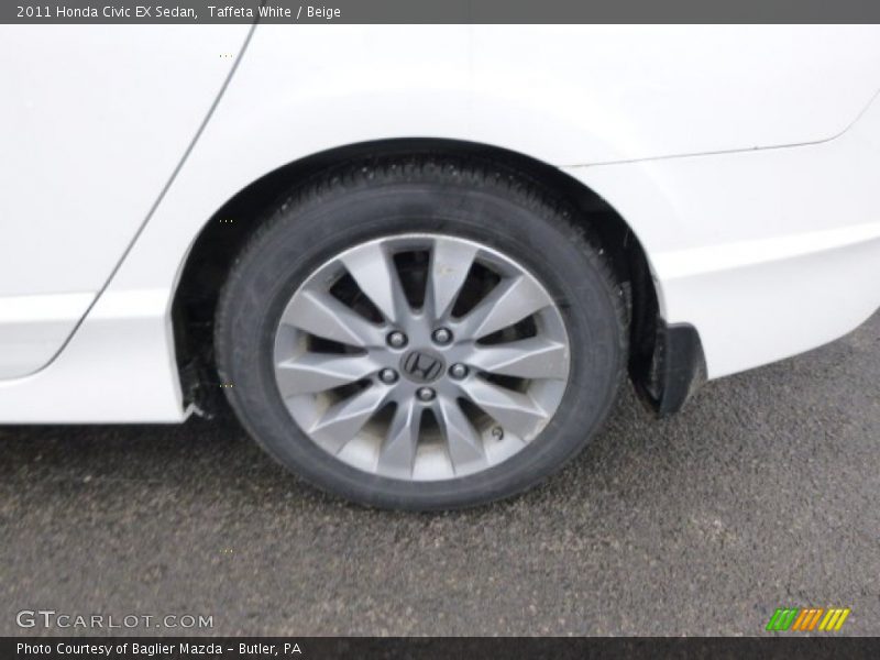 Taffeta White / Beige 2011 Honda Civic EX Sedan