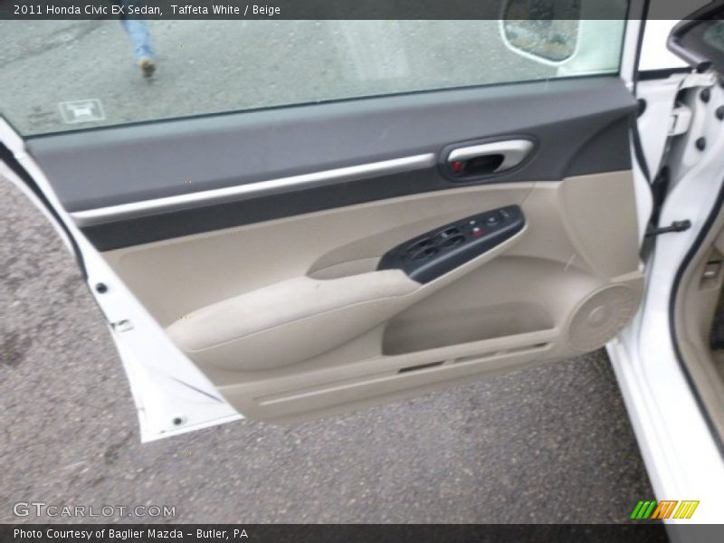 Taffeta White / Beige 2011 Honda Civic EX Sedan