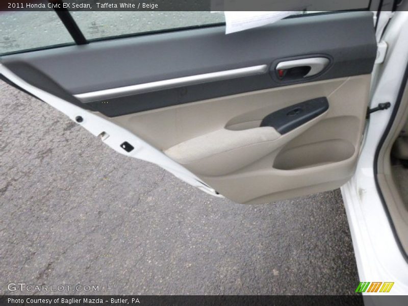 Taffeta White / Beige 2011 Honda Civic EX Sedan