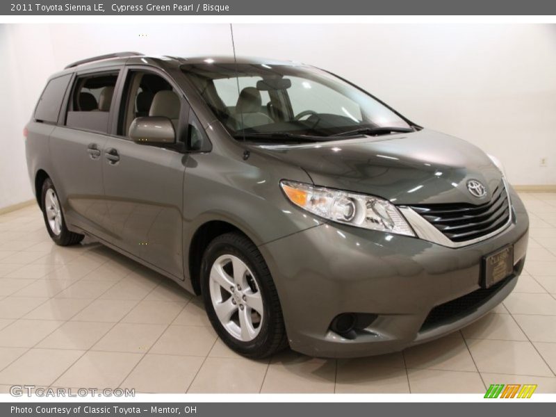 Cypress Green Pearl / Bisque 2011 Toyota Sienna LE