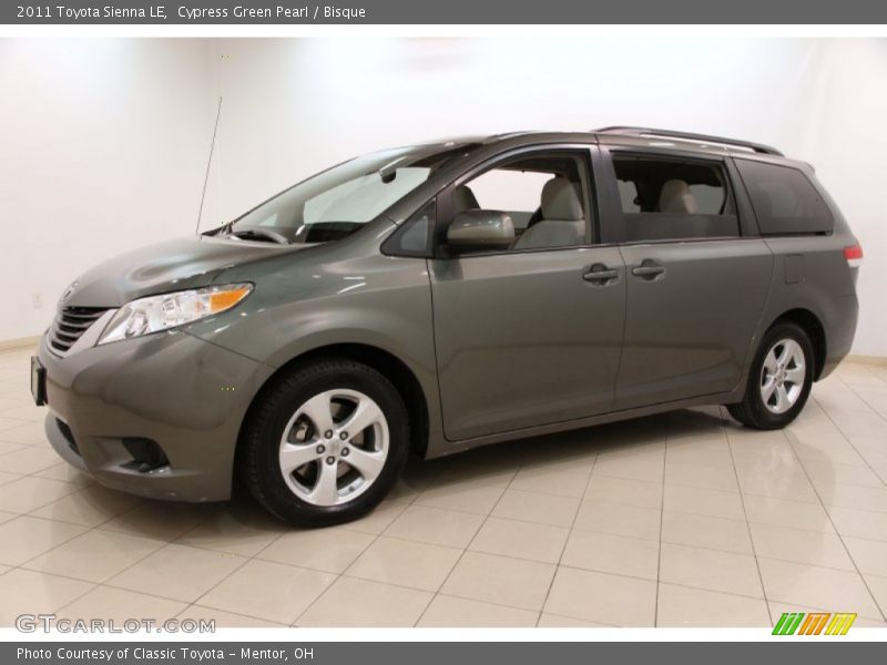 Cypress Green Pearl / Bisque 2011 Toyota Sienna LE