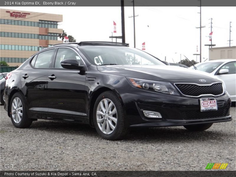 Ebony Black / Gray 2014 Kia Optima EX