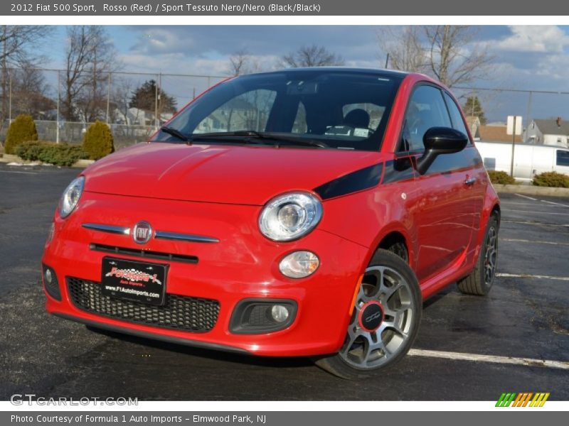 Rosso (Red) / Sport Tessuto Nero/Nero (Black/Black) 2012 Fiat 500 Sport