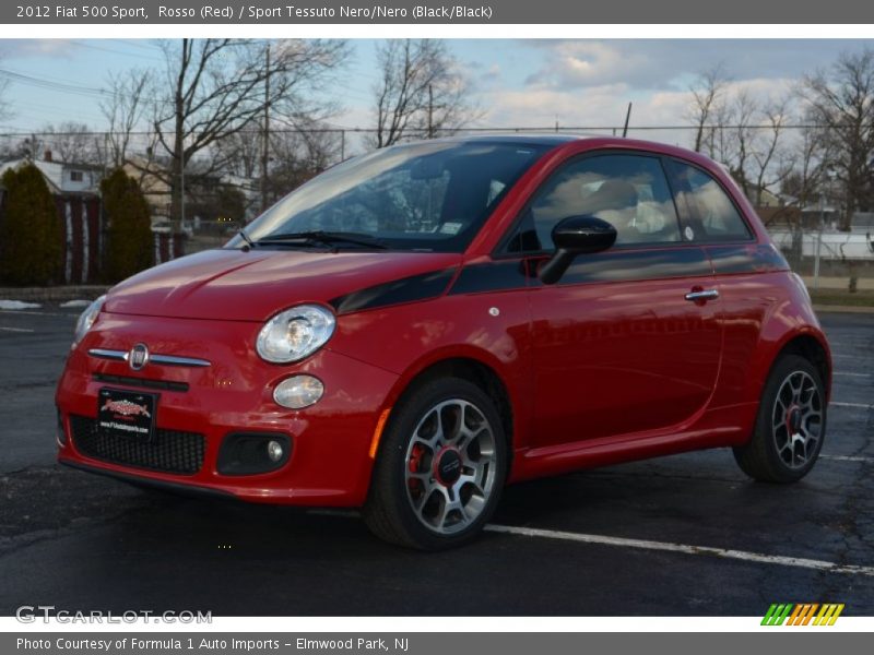 Rosso (Red) / Sport Tessuto Nero/Nero (Black/Black) 2012 Fiat 500 Sport