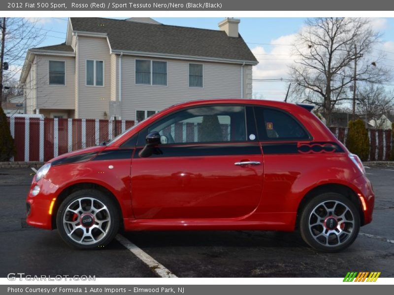 Rosso (Red) / Sport Tessuto Nero/Nero (Black/Black) 2012 Fiat 500 Sport