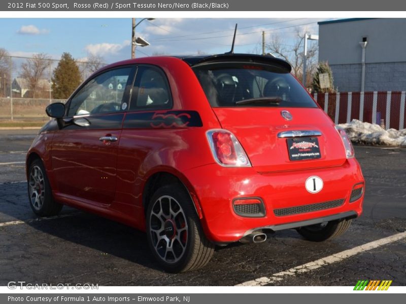 Rosso (Red) / Sport Tessuto Nero/Nero (Black/Black) 2012 Fiat 500 Sport