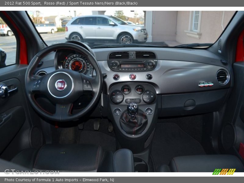 Rosso (Red) / Sport Tessuto Nero/Nero (Black/Black) 2012 Fiat 500 Sport