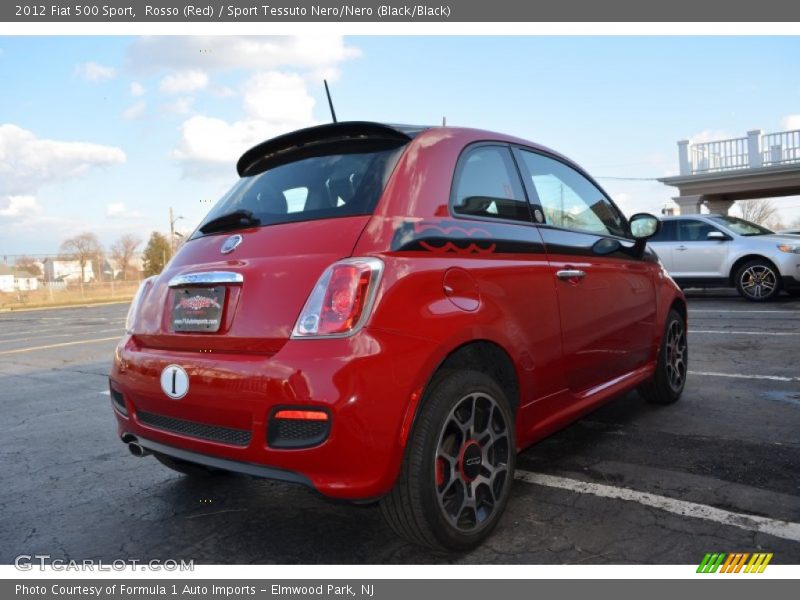 Rosso (Red) / Sport Tessuto Nero/Nero (Black/Black) 2012 Fiat 500 Sport