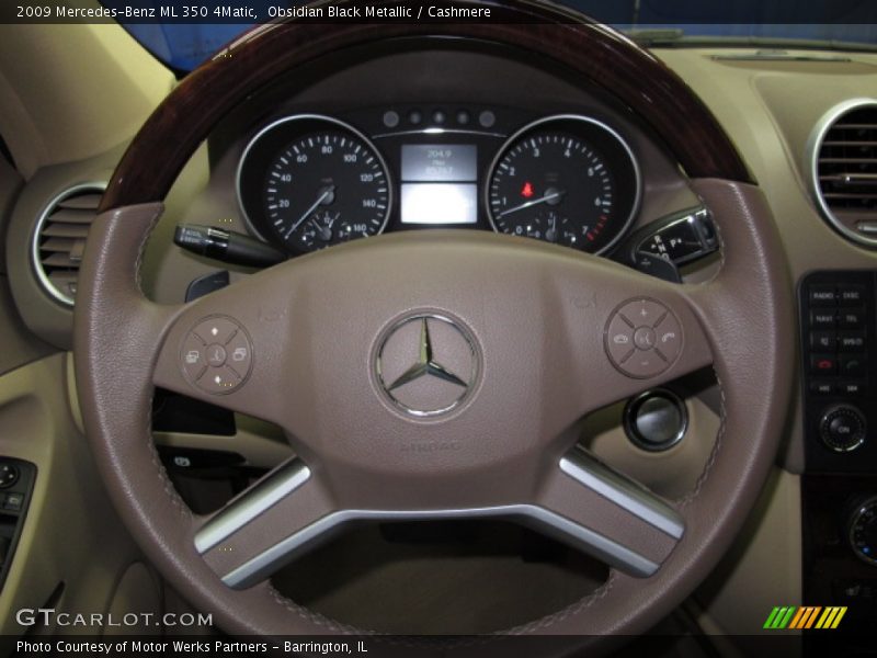 Obsidian Black Metallic / Cashmere 2009 Mercedes-Benz ML 350 4Matic