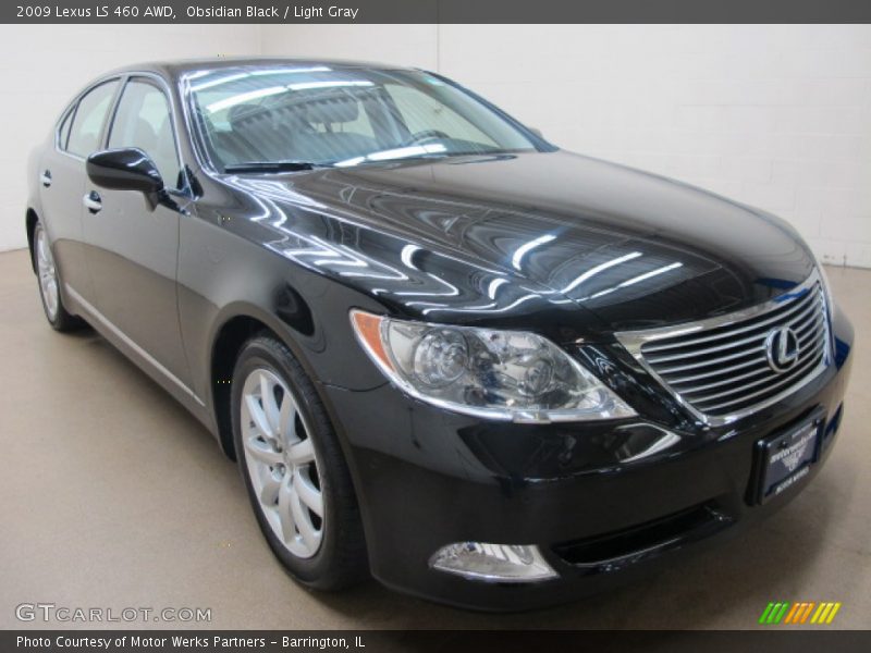 Obsidian Black / Light Gray 2009 Lexus LS 460 AWD