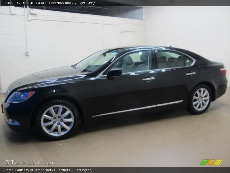 Obsidian Black / Light Gray 2009 Lexus LS 460 AWD