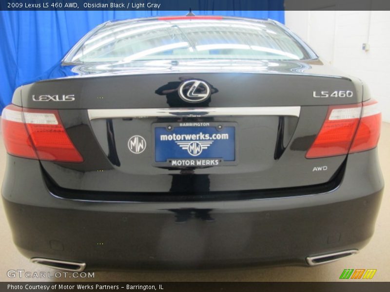 Obsidian Black / Light Gray 2009 Lexus LS 460 AWD