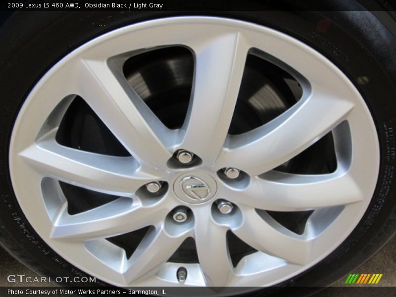 Obsidian Black / Light Gray 2009 Lexus LS 460 AWD