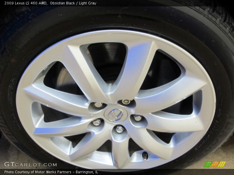Obsidian Black / Light Gray 2009 Lexus LS 460 AWD