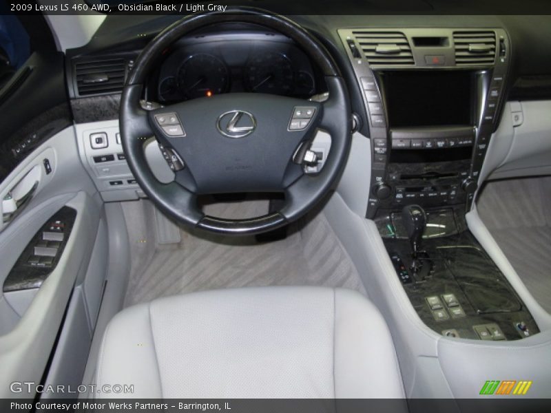 Obsidian Black / Light Gray 2009 Lexus LS 460 AWD