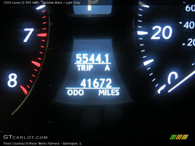 Obsidian Black / Light Gray 2009 Lexus LS 460 AWD
