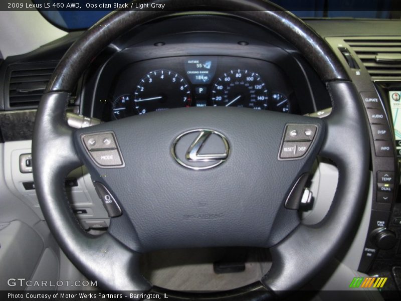 Obsidian Black / Light Gray 2009 Lexus LS 460 AWD