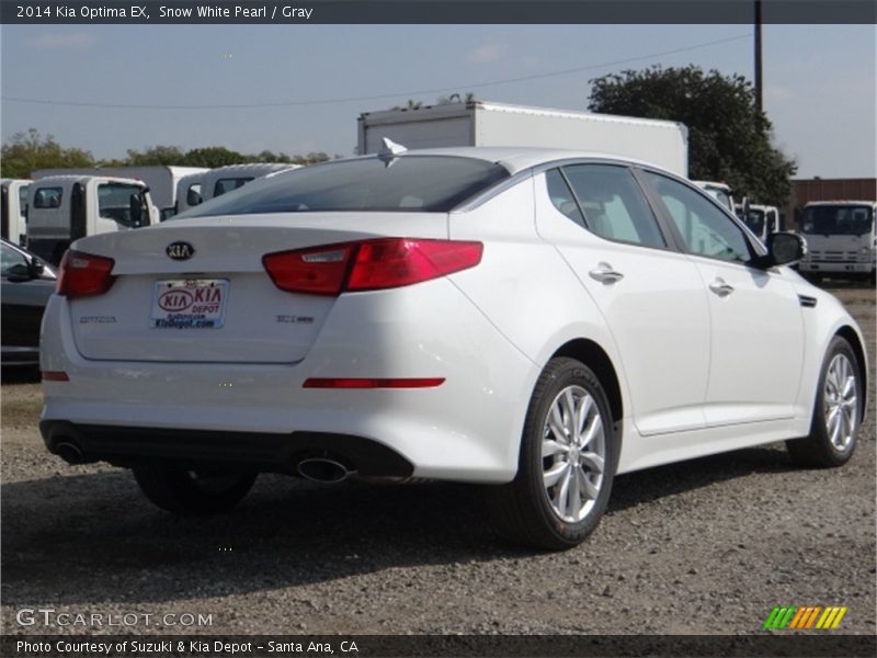 Snow White Pearl / Gray 2014 Kia Optima EX