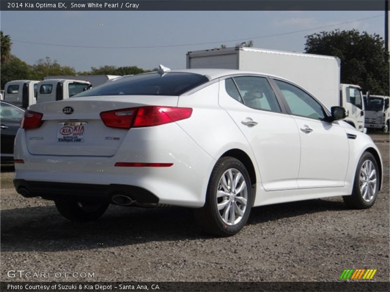 Snow White Pearl / Gray 2014 Kia Optima EX