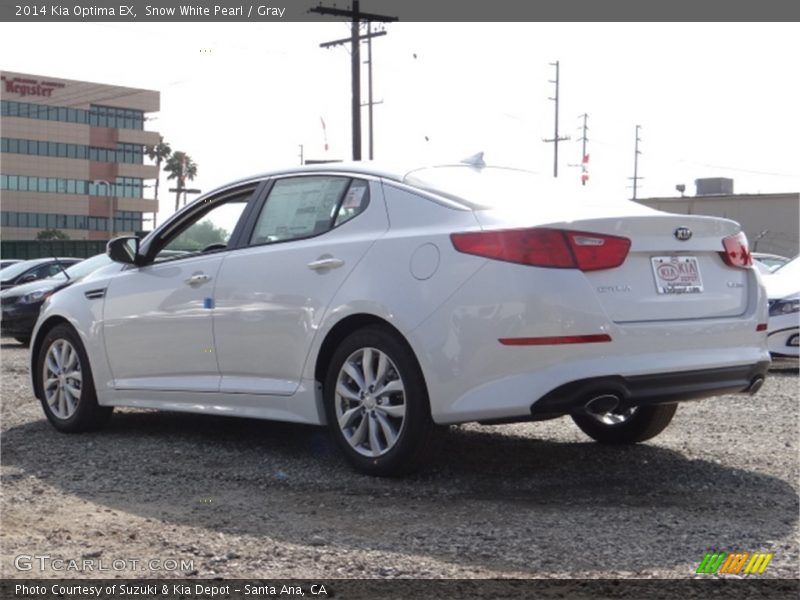 Snow White Pearl / Gray 2014 Kia Optima EX