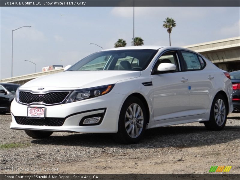 Snow White Pearl / Gray 2014 Kia Optima EX