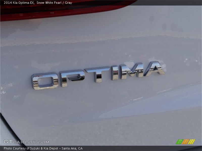 Snow White Pearl / Gray 2014 Kia Optima EX