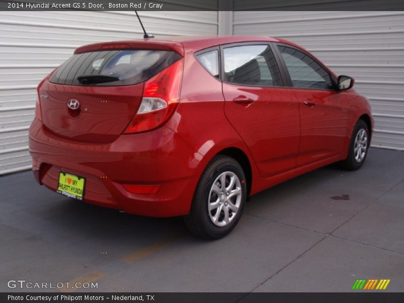 Boston Red / Gray 2014 Hyundai Accent GS 5 Door