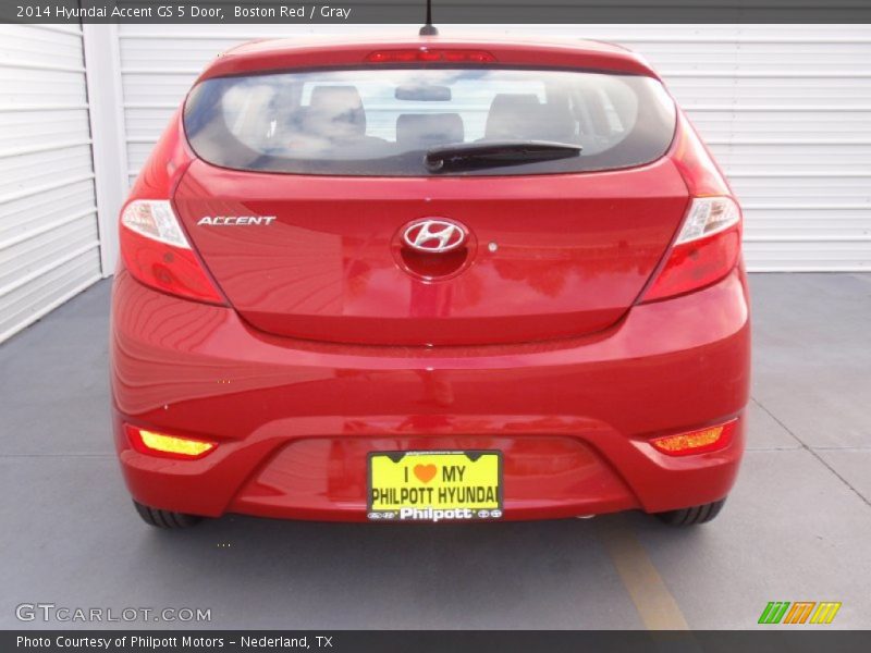 Boston Red / Gray 2014 Hyundai Accent GS 5 Door