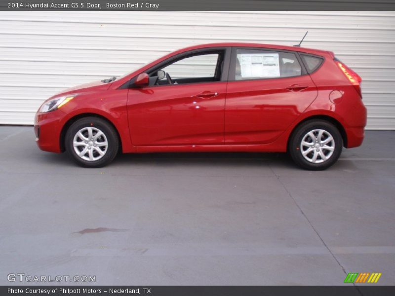 Boston Red / Gray 2014 Hyundai Accent GS 5 Door