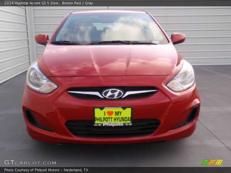 Boston Red / Gray 2014 Hyundai Accent GS 5 Door