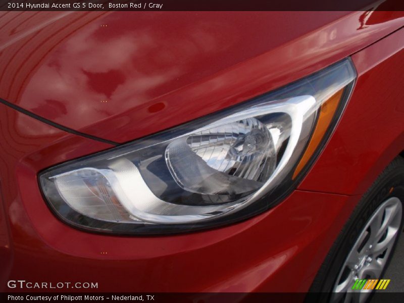 Boston Red / Gray 2014 Hyundai Accent GS 5 Door