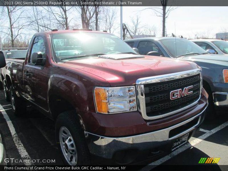 Sonoma Red Metallic / Dark Titanium 2013 GMC Sierra 2500HD Regular Cab 4x4