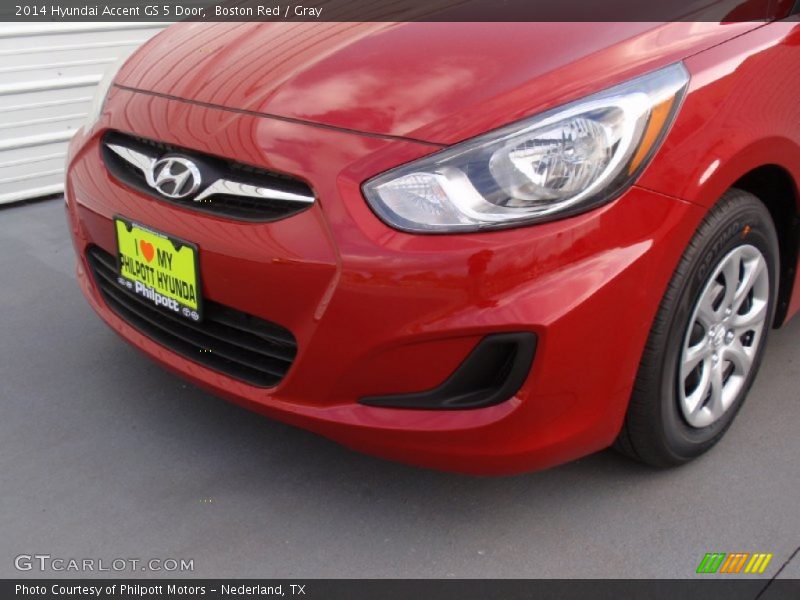 Boston Red / Gray 2014 Hyundai Accent GS 5 Door