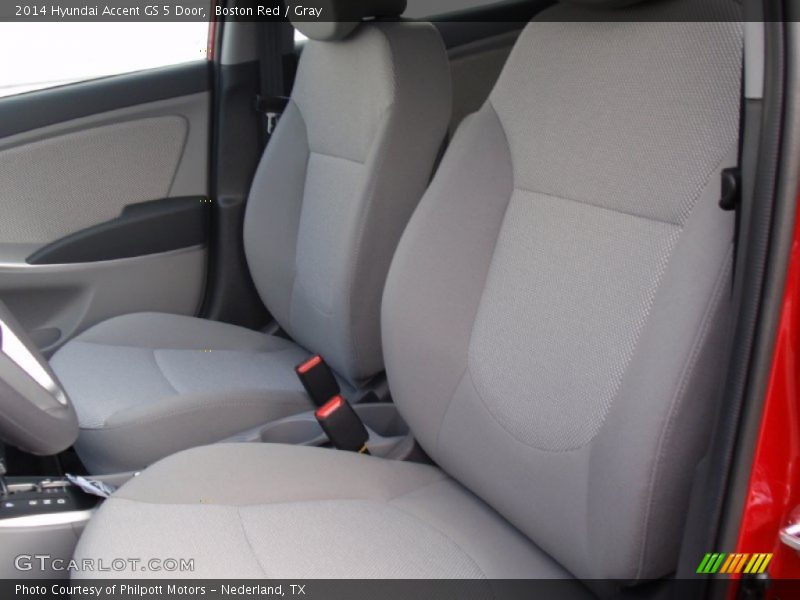 Boston Red / Gray 2014 Hyundai Accent GS 5 Door