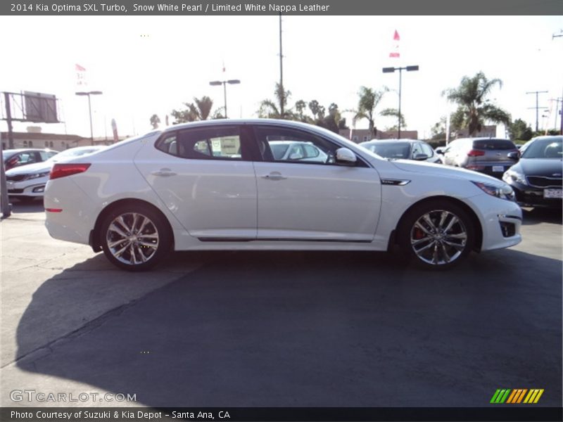 Snow White Pearl / Limited White Nappa Leather 2014 Kia Optima SXL Turbo
