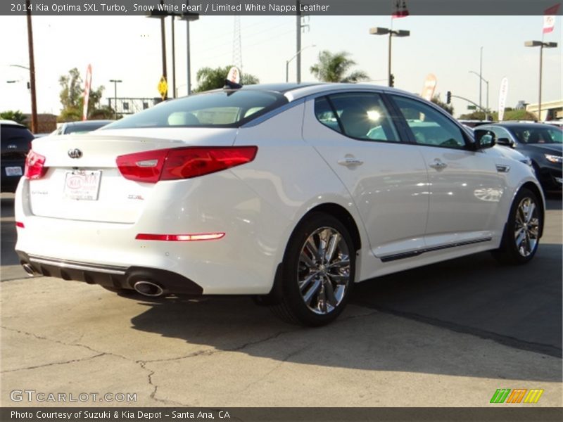 Snow White Pearl / Limited White Nappa Leather 2014 Kia Optima SXL Turbo