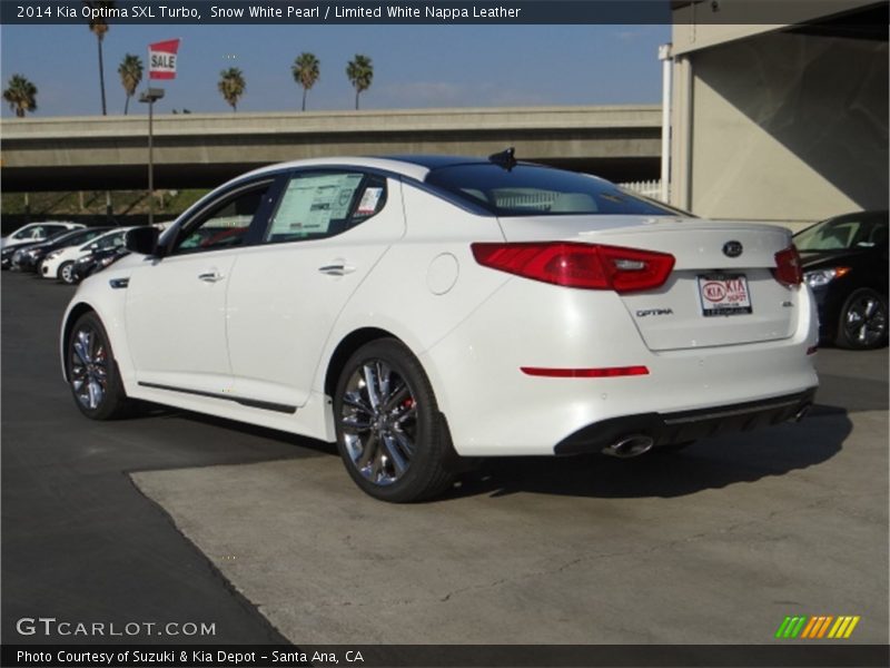 Snow White Pearl / Limited White Nappa Leather 2014 Kia Optima SXL Turbo