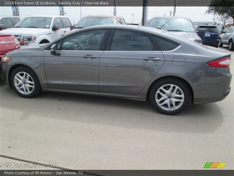 Sterling Gray / Charcoal Black 2014 Ford Fusion SE EcoBoost