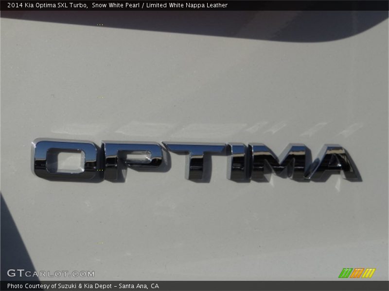 Snow White Pearl / Limited White Nappa Leather 2014 Kia Optima SXL Turbo