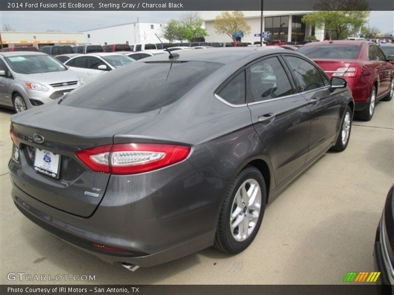 Sterling Gray / Charcoal Black 2014 Ford Fusion SE EcoBoost