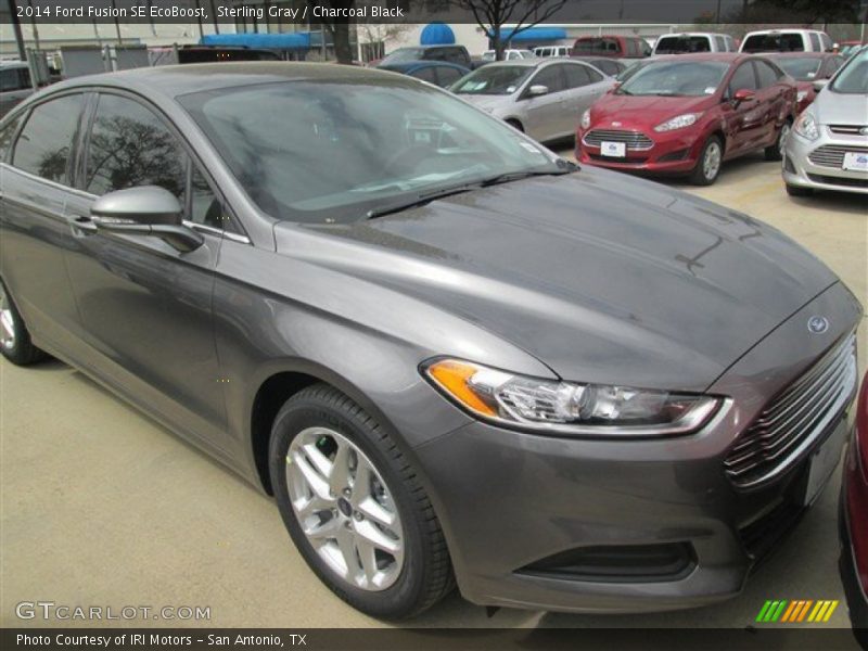 Sterling Gray / Charcoal Black 2014 Ford Fusion SE EcoBoost