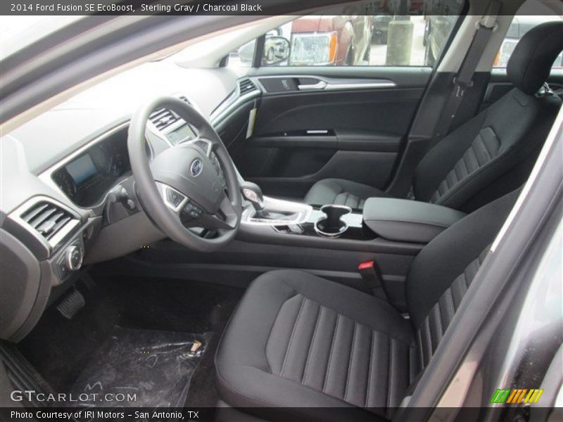 Sterling Gray / Charcoal Black 2014 Ford Fusion SE EcoBoost