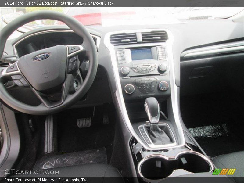 Sterling Gray / Charcoal Black 2014 Ford Fusion SE EcoBoost