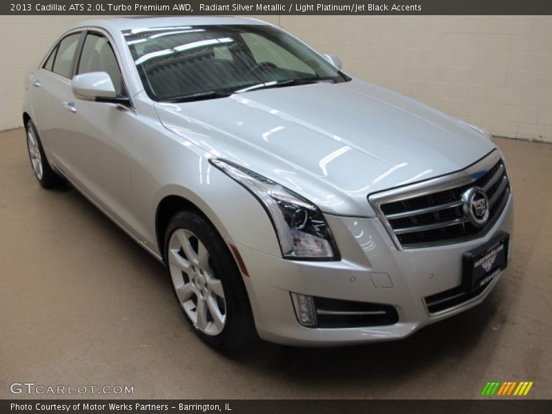 Radiant Silver Metallic / Light Platinum/Jet Black Accents 2013 Cadillac ATS 2.0L Turbo Premium AWD