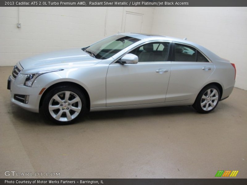 Radiant Silver Metallic / Light Platinum/Jet Black Accents 2013 Cadillac ATS 2.0L Turbo Premium AWD