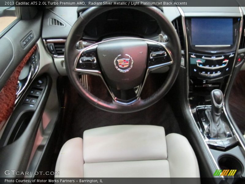 Radiant Silver Metallic / Light Platinum/Jet Black Accents 2013 Cadillac ATS 2.0L Turbo Premium AWD