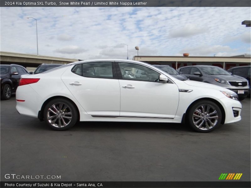 Snow White Pearl / Limited White Nappa Leather 2014 Kia Optima SXL Turbo