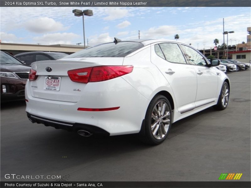 Snow White Pearl / Limited White Nappa Leather 2014 Kia Optima SXL Turbo
